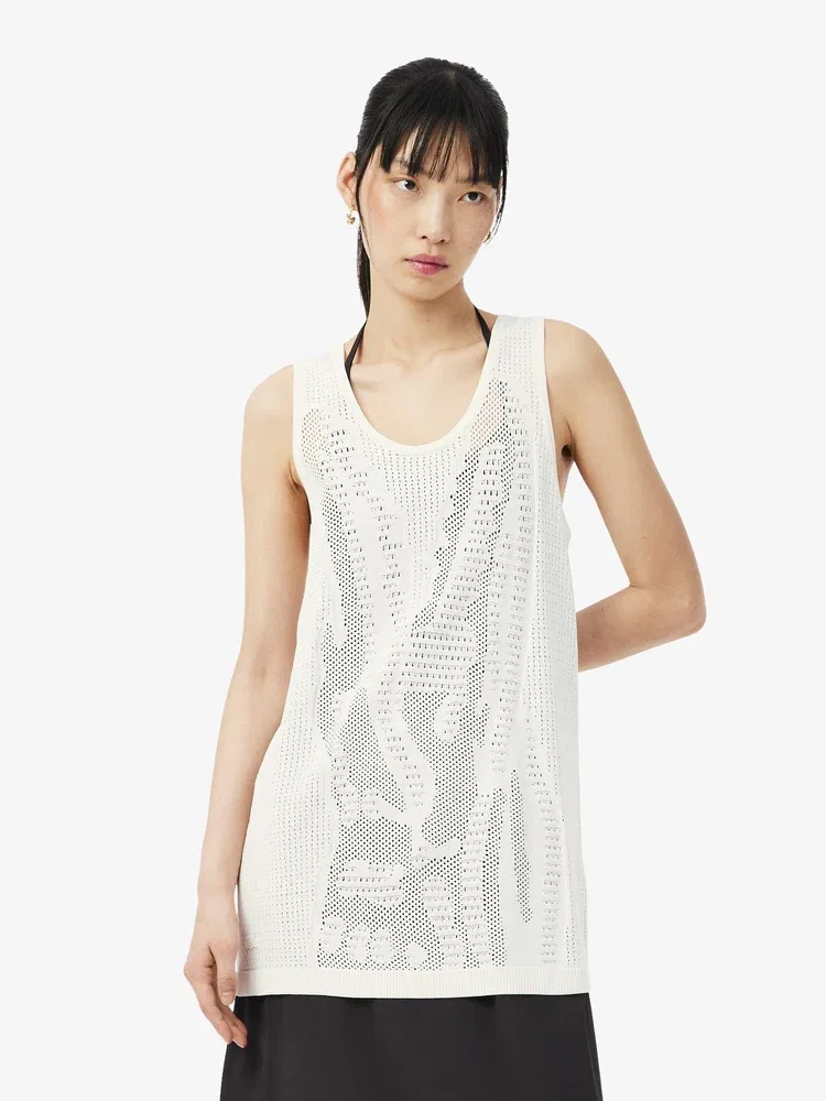 Свитер без рукавов LACOSTE Mesh, White