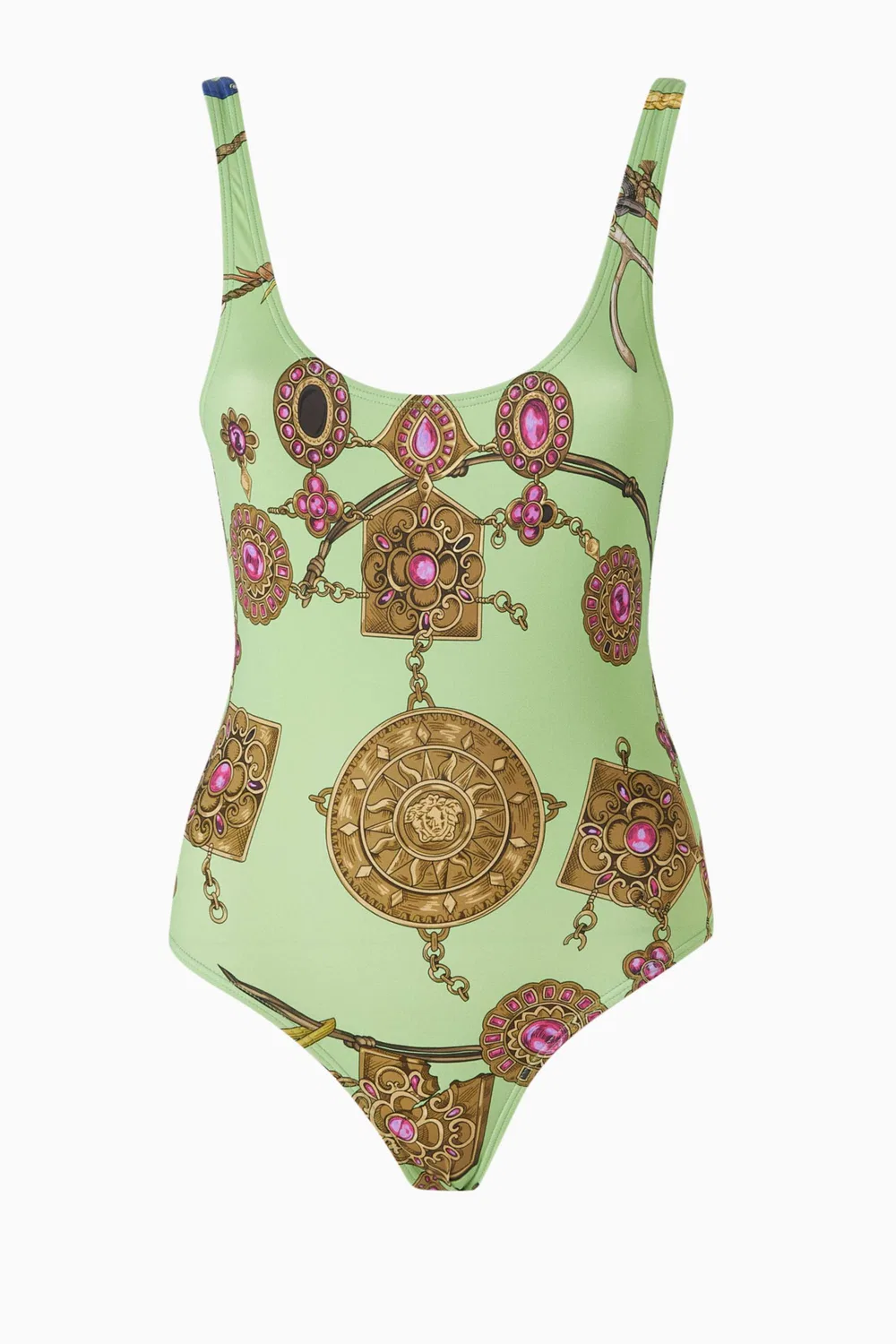 Купальник слитный с принтом Broken Jewels Versace