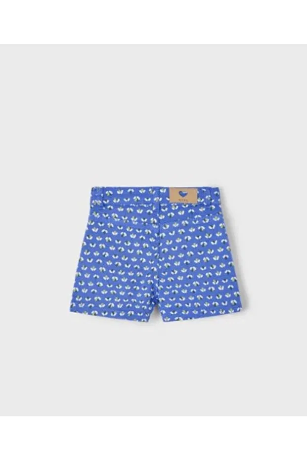 Детские шорты для девочек с принтом gkm0114 Mayoral, Blue — фото 3