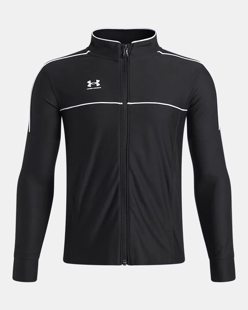 Куртка детская легкая дышащая влагоотводящая UA Challenger Track UnderArmour, Black/White