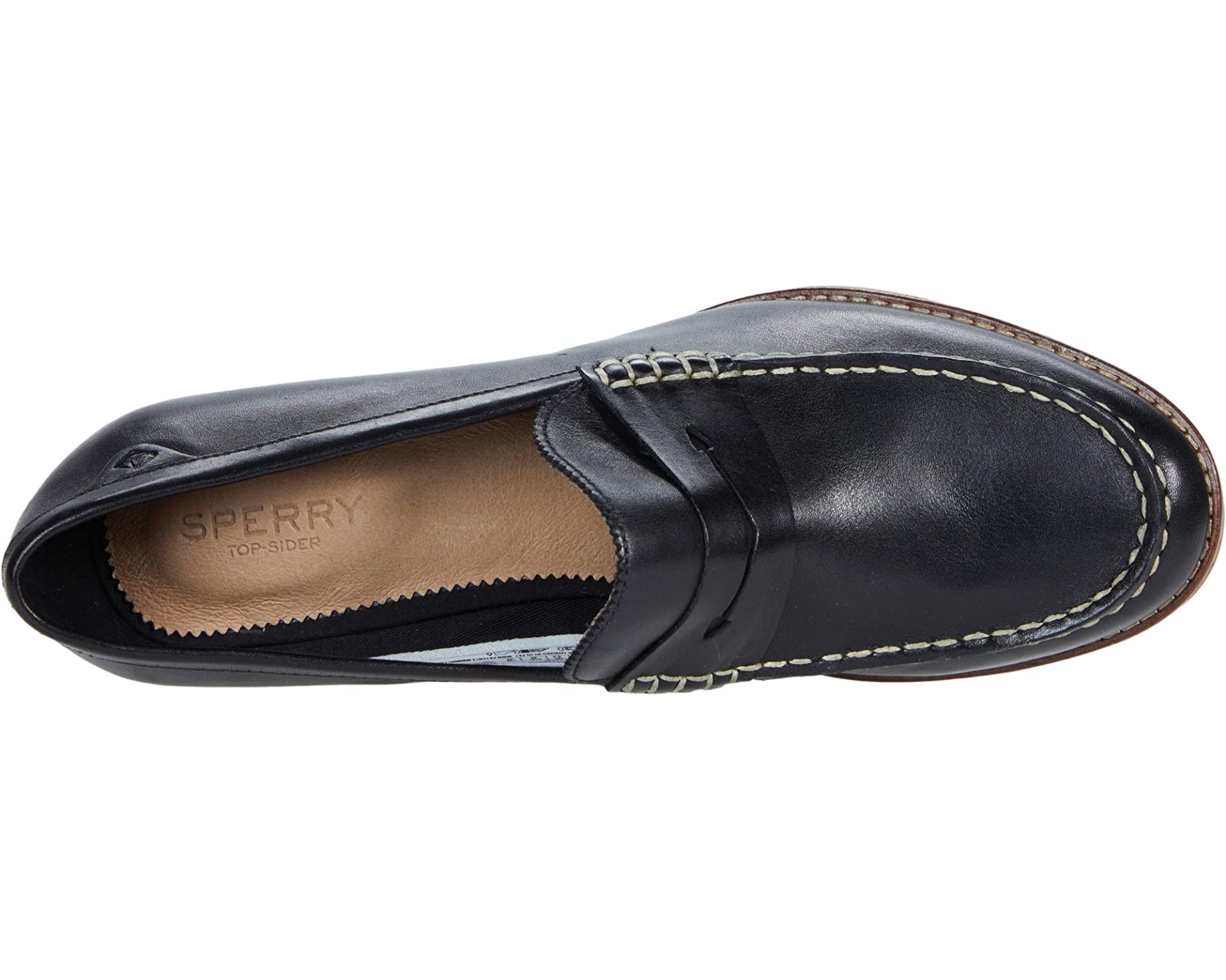 Лоферы Seaport Penny Heel Leather Sperry, черный - фото