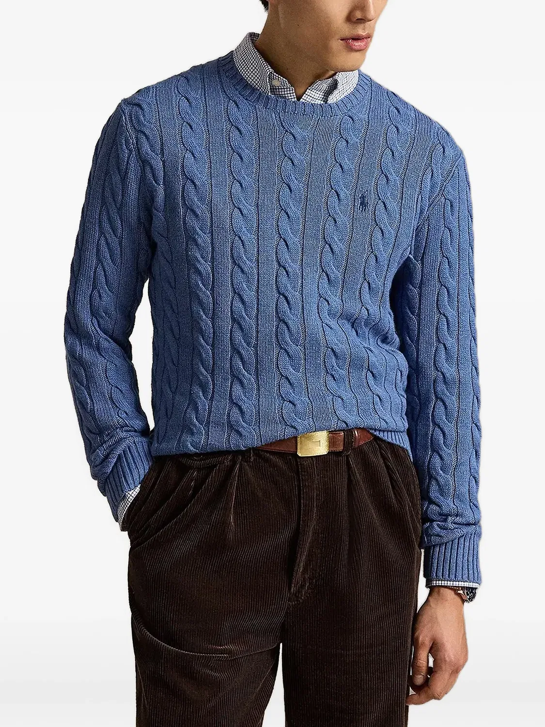 Polo Ralph Lauren Свитер фактурной вязки синий