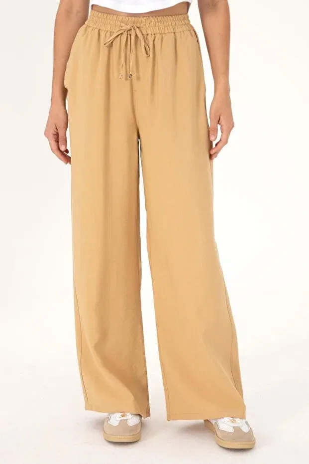 Женские широкие брюки U.S. Polo Assn., Camel — фото 2