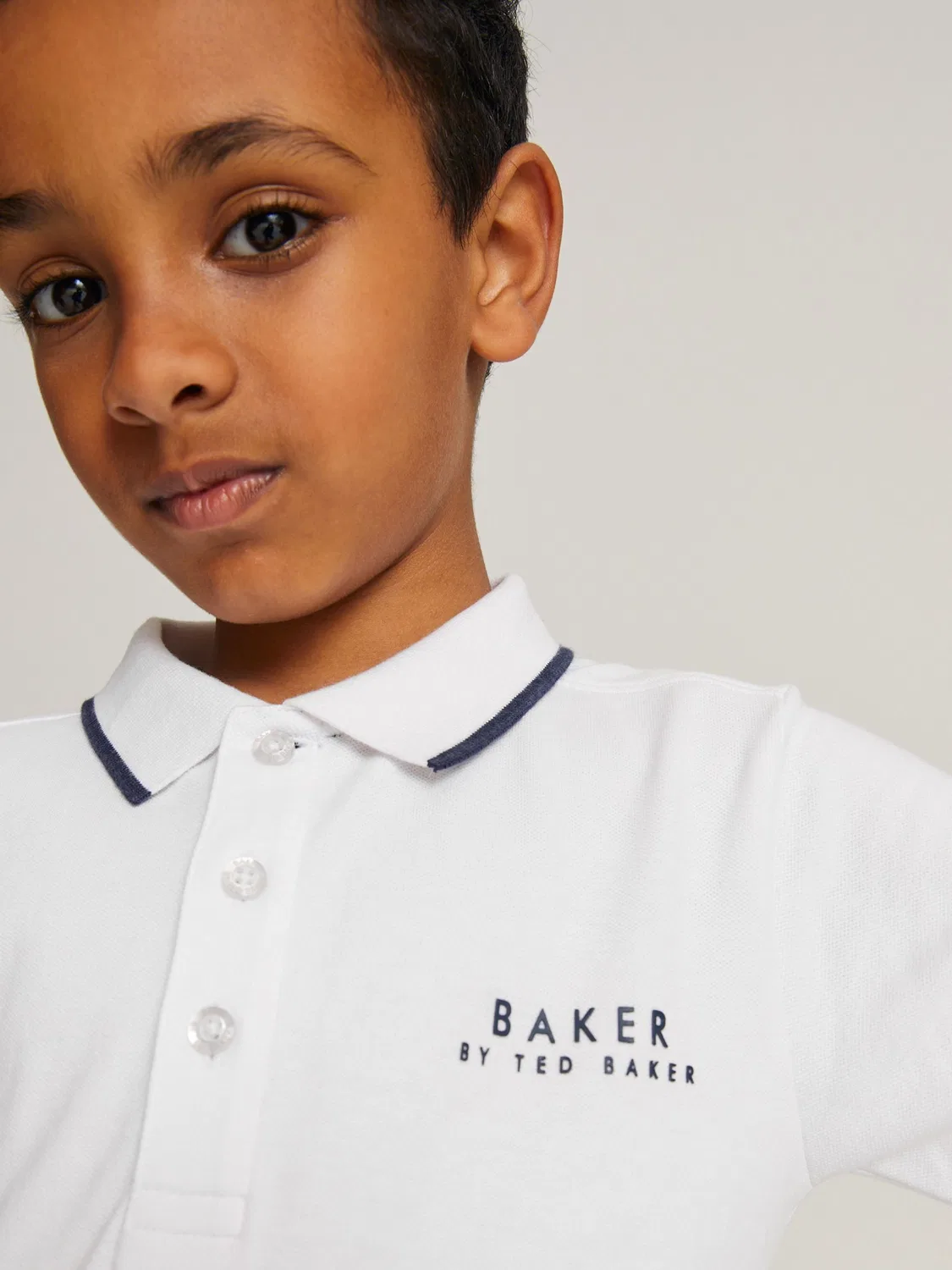Поло, хлопковое Baker by Ted Baker, белый — фото 3