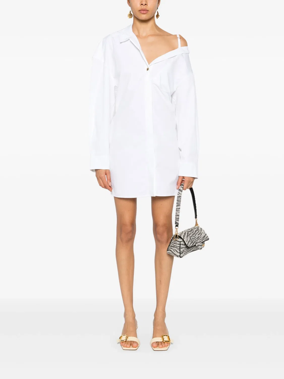 Мини-платье La Mini Robe Jacquemus, белый — фото 4