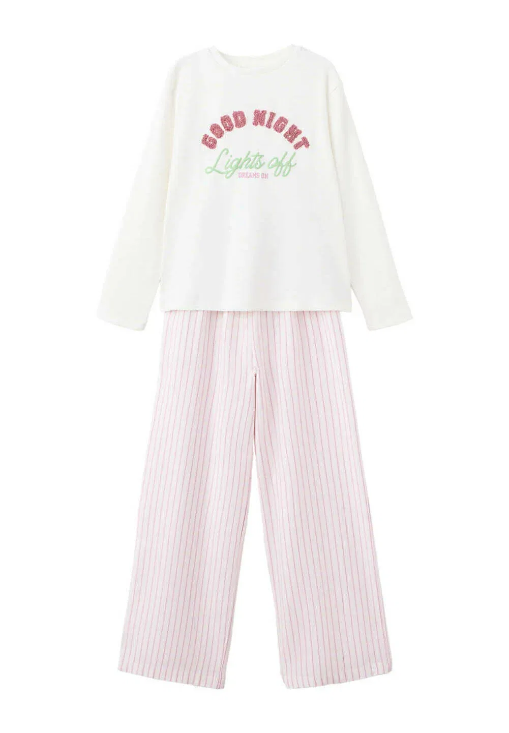 Детский комплект - пижамный комплект Mango Kids, Off White
