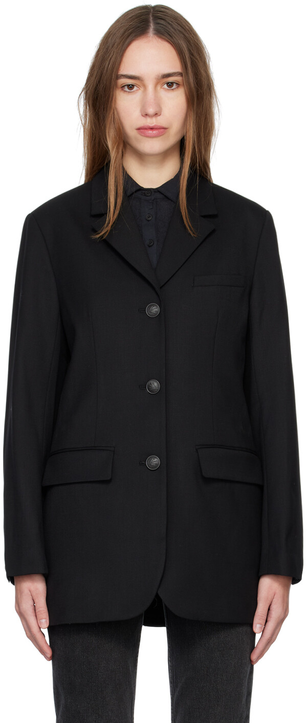 

Черный блейзер с логотипом Flynn rag & bone