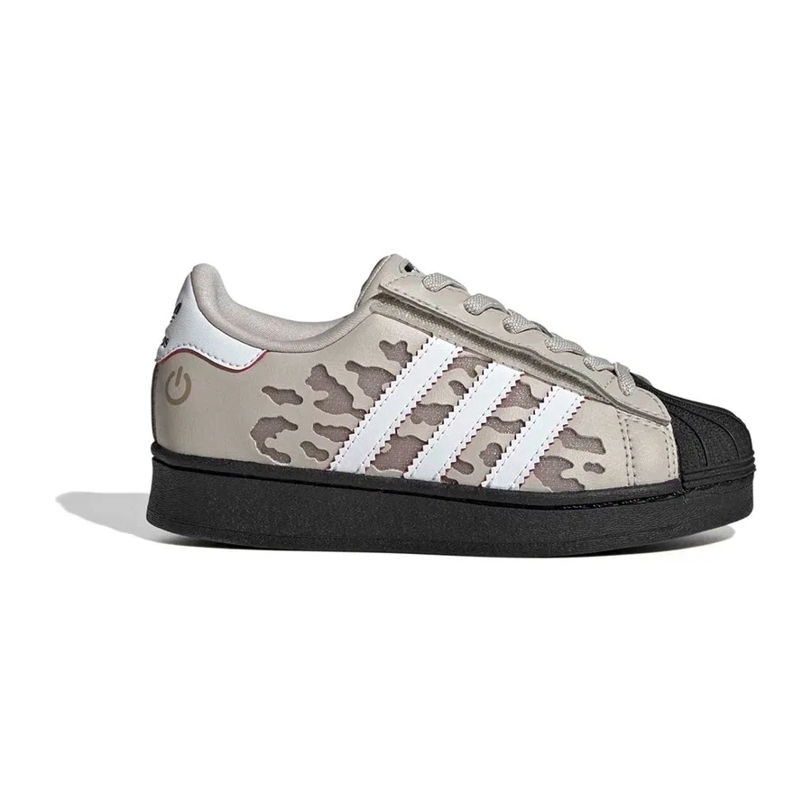 Детские спортивные кроссовки с LED-подсветкой Superstar LED Lights Cf El C adidas, Бежевый