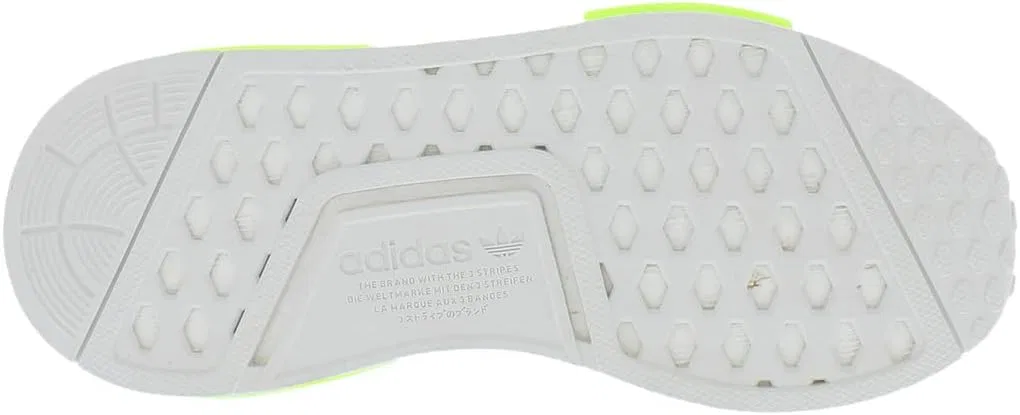 Детские кроссовки для мальчиков adidas NMD R1 GS, White/Green-White — фото 2