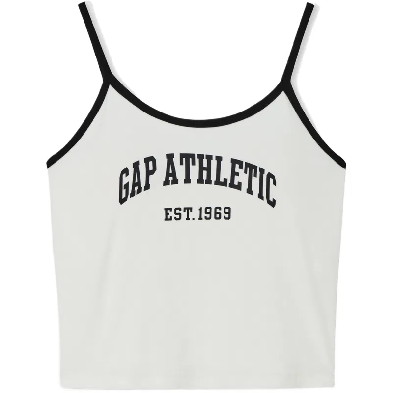Женская майка на бретелях с круглым вырезом GAP, Gray — фото 4