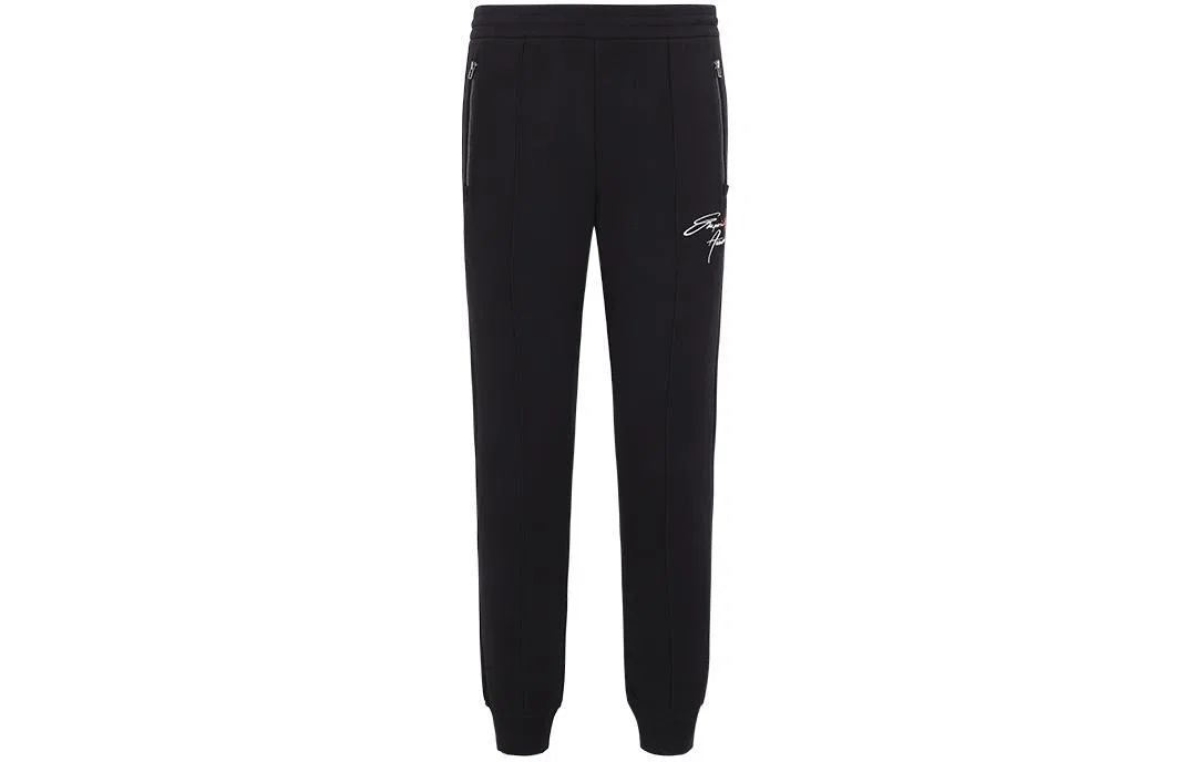Трикотажные спортивные штаны, ретро-стиль, Emporio Armani, Black