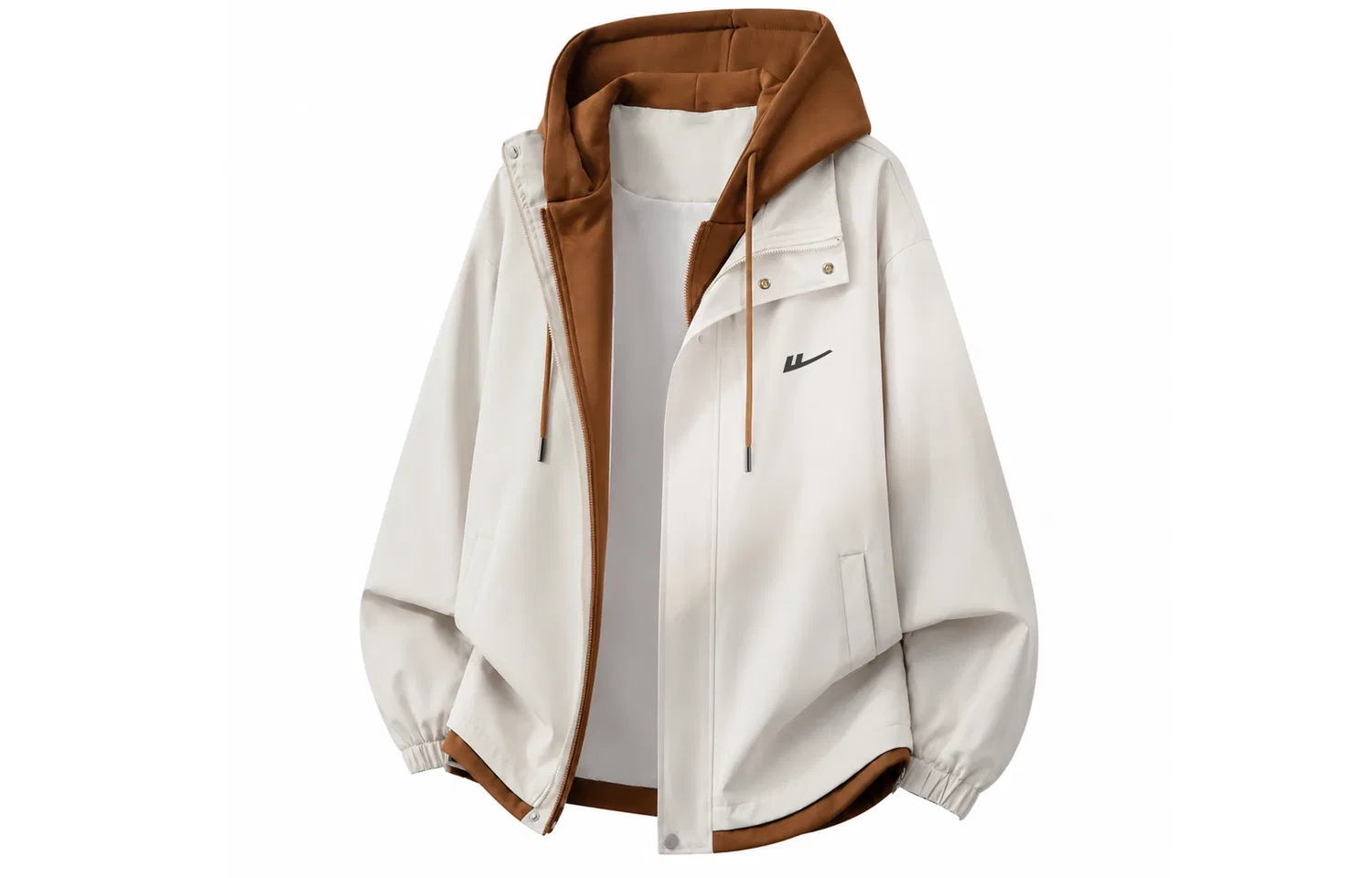 Детское худи унисекс с капюшоном Light Khaki+Coffee WARRIOR
