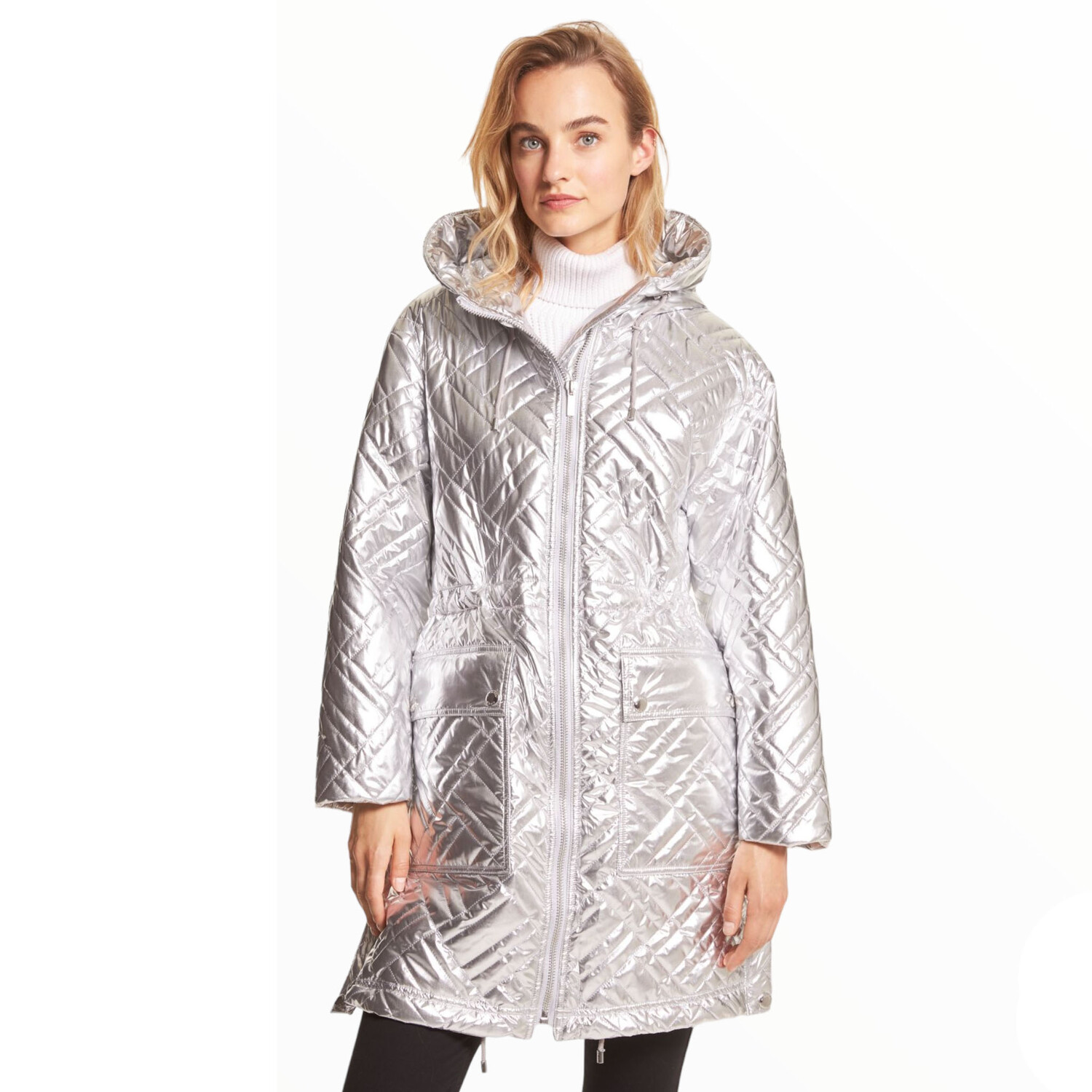 

Куртка Michael Michael Kors Quilted Metallic Cire Puffer, серебряный, Серый, Куртка Michael Michael Kors Quilted Metallic Cire Puffer, серебряный