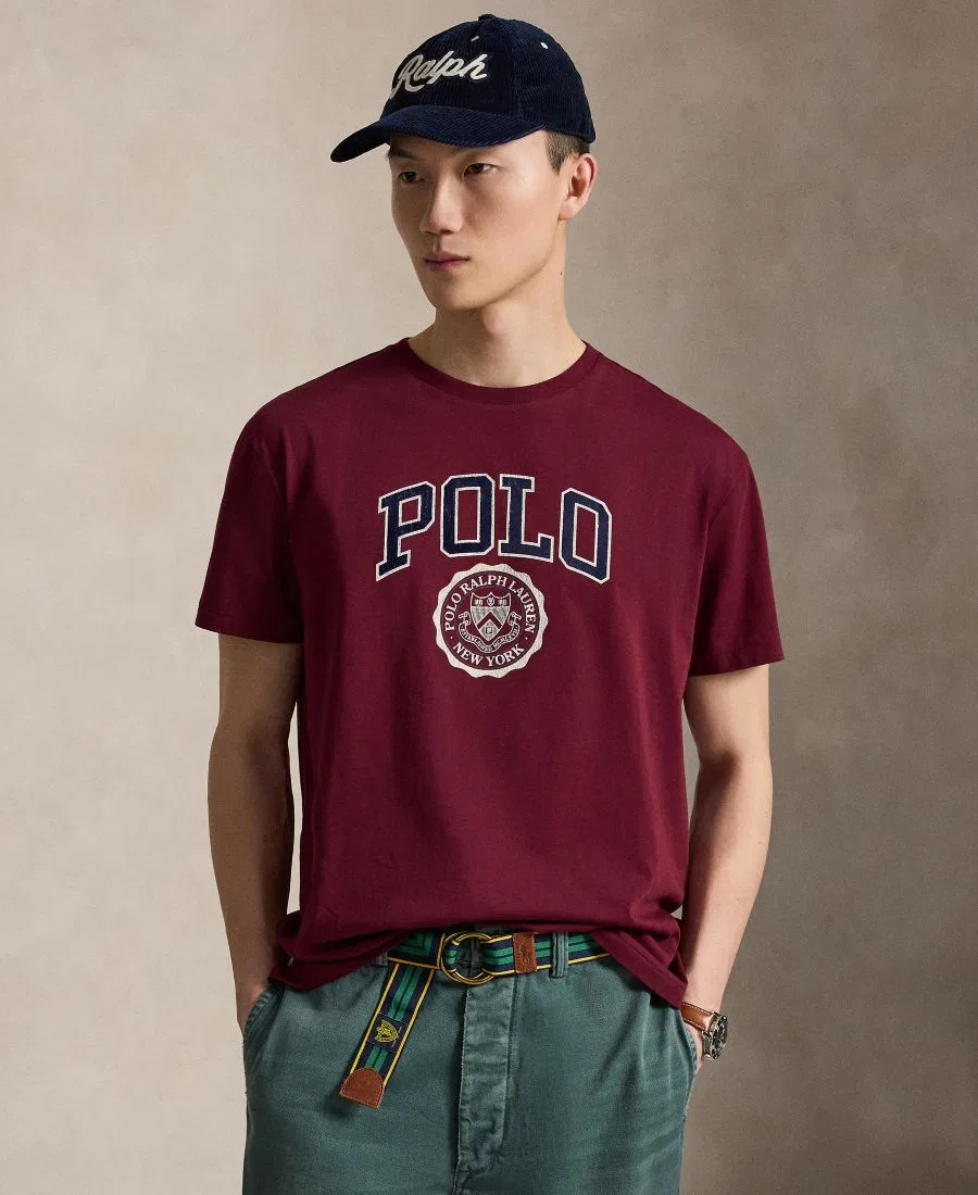 Футболка классического кроя с логотипом Polo Ralph Lauren, Classic Wine