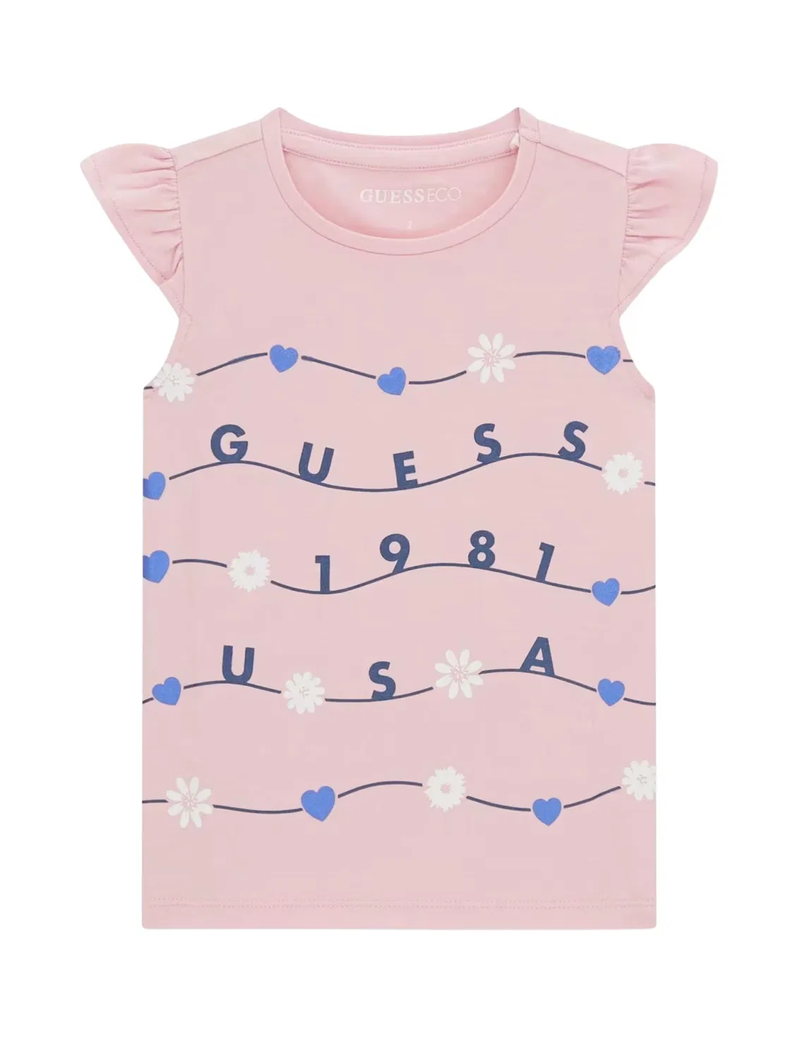 Детская футболка Guess Kids розового цвета