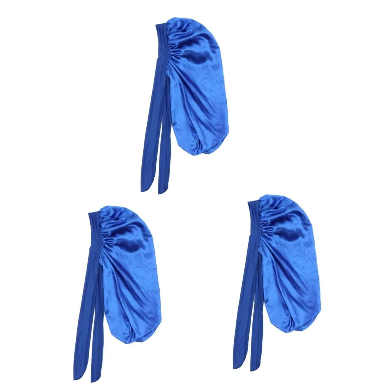 Set of 3 Night Caps, Sleep Cap, Шапочка для душа Chemotherapy Cap, Turban Hat, Satin, Angoily, 3 Pieces, 77x32cm
