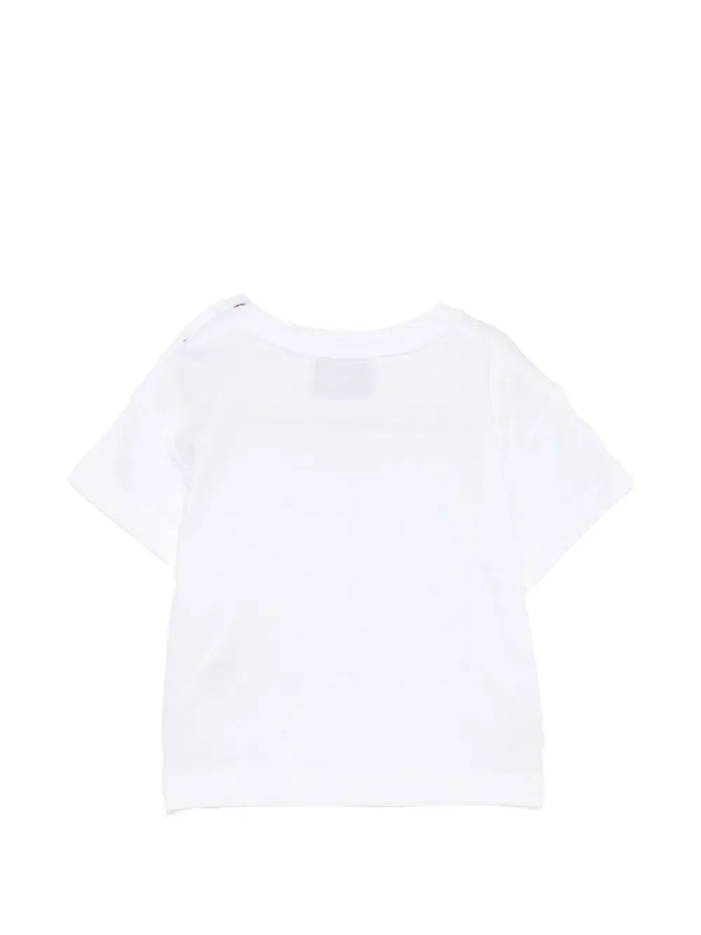 Футболка с логотипом на пуговицах на плече Givenchy Kids, белый — фото 2
