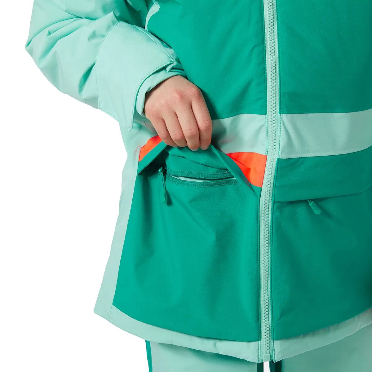 Детская снеговая куртка для девочек с технологией Helly Tech Protection Jr Stellar Jacket 2.0 Helly Hansen, Lagoon — фото 4