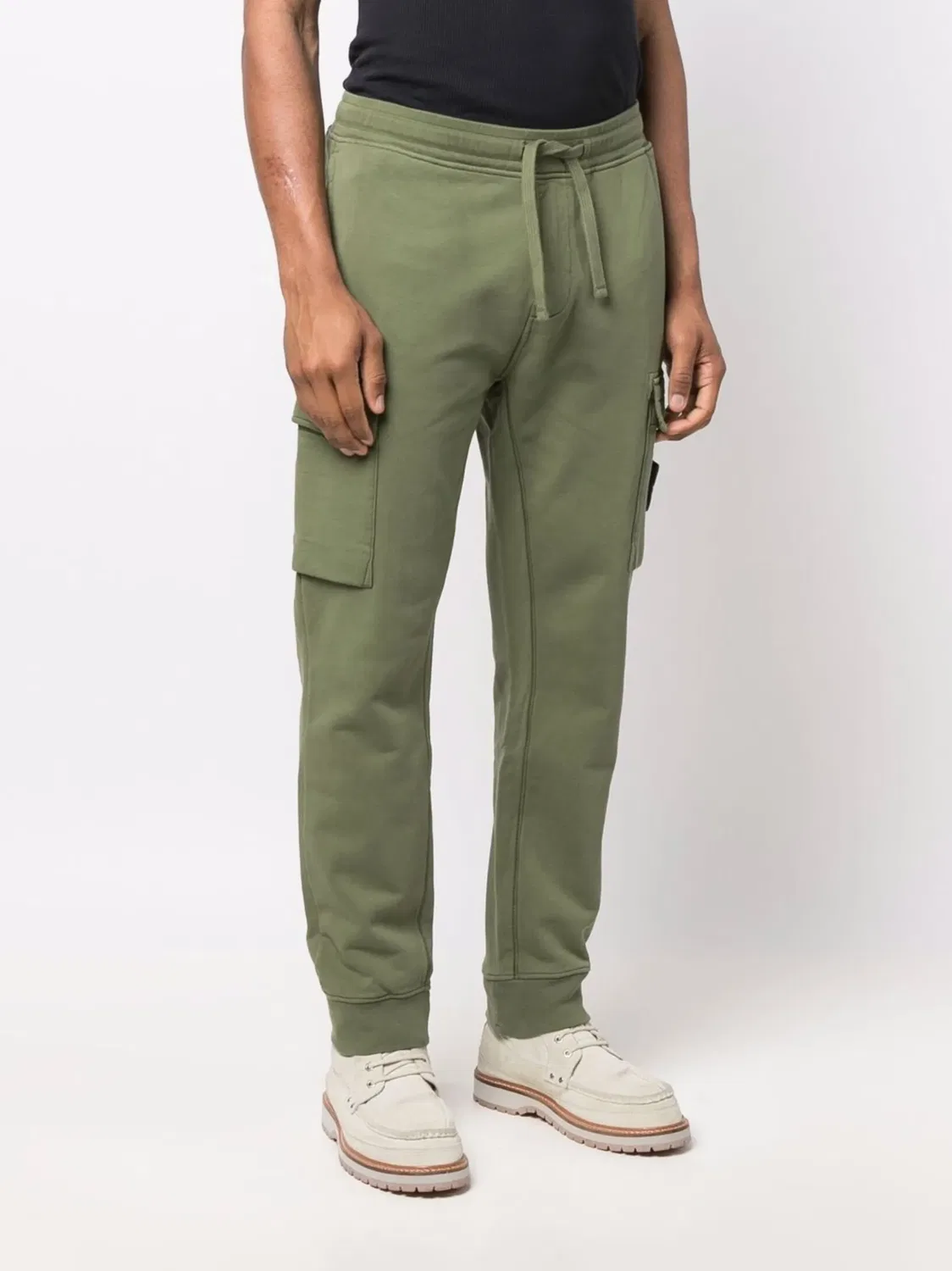 Спортивные штаны с эмблемой Compass Stone Island, зеленый — фото 4
