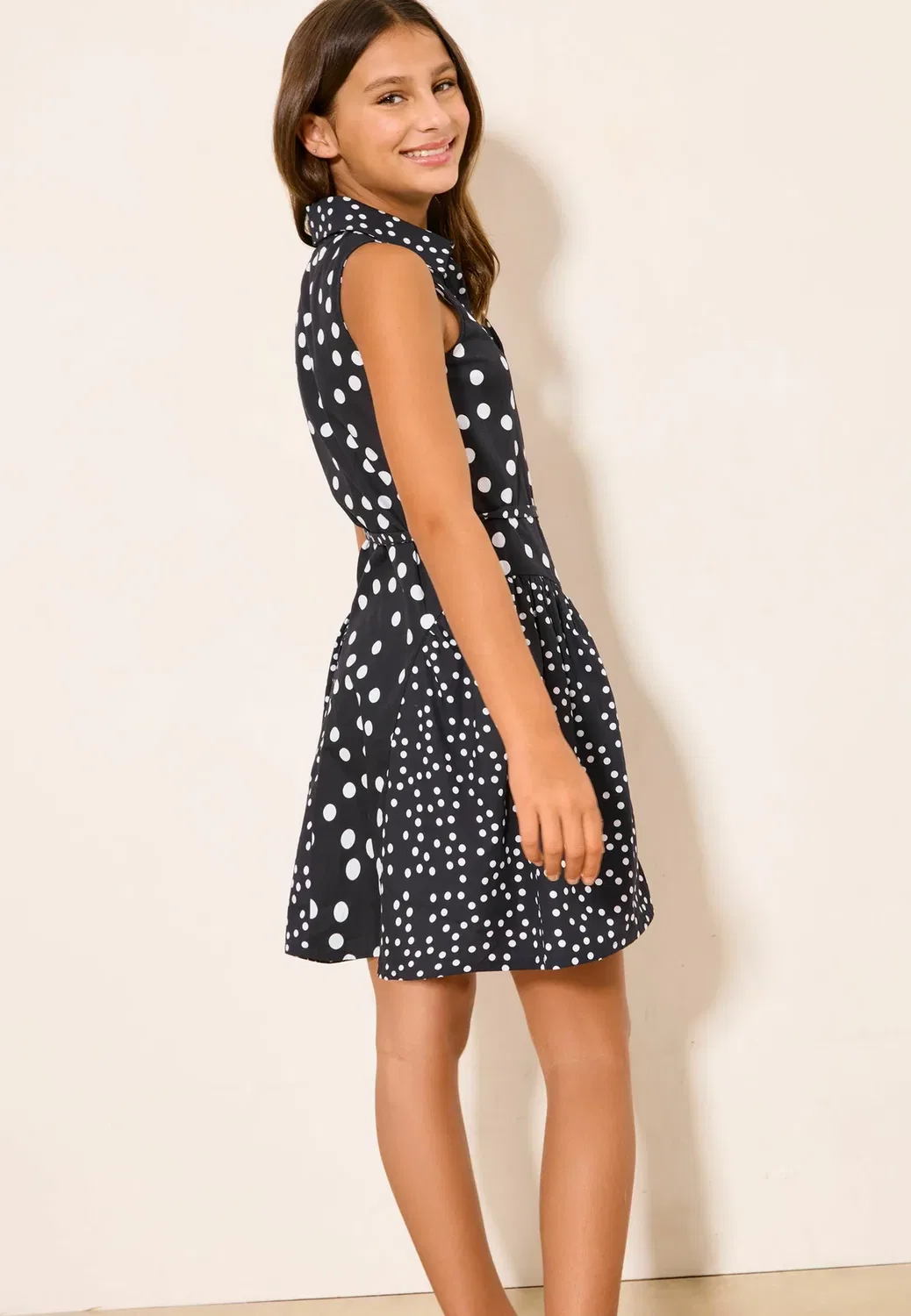 Платье-Рубашка стандартного кроя Lipsy, Navy Blue Spot — фото 3