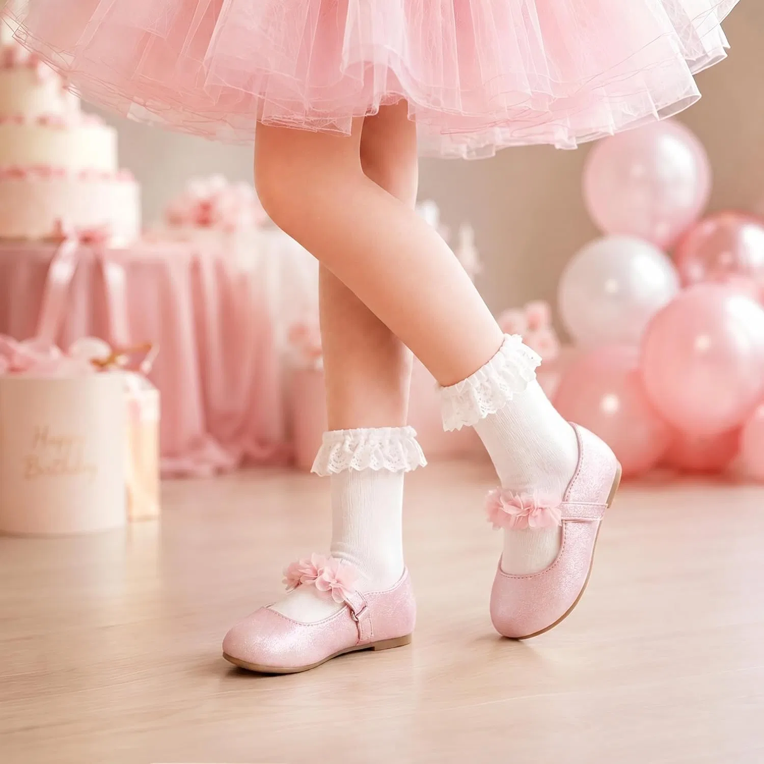 Детские туфли Мэри Джейн для девочек shoeslocker, Pink — фото 3