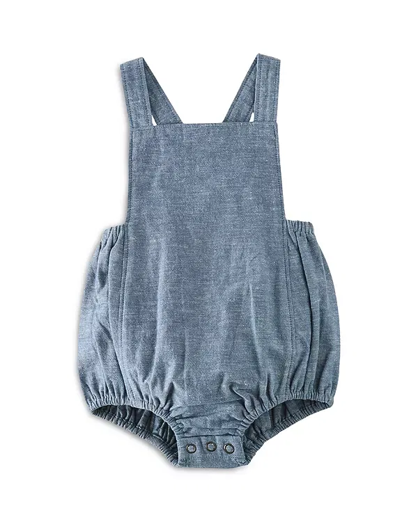 Детский комбинезон без рукавов с перекрестными бретелями Pehr, Chambray