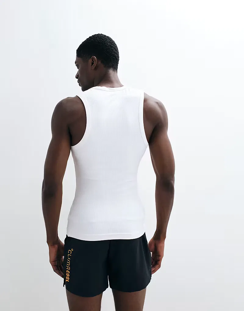 Ребристый жилет Adidas Training Essentials, белый — фото 3