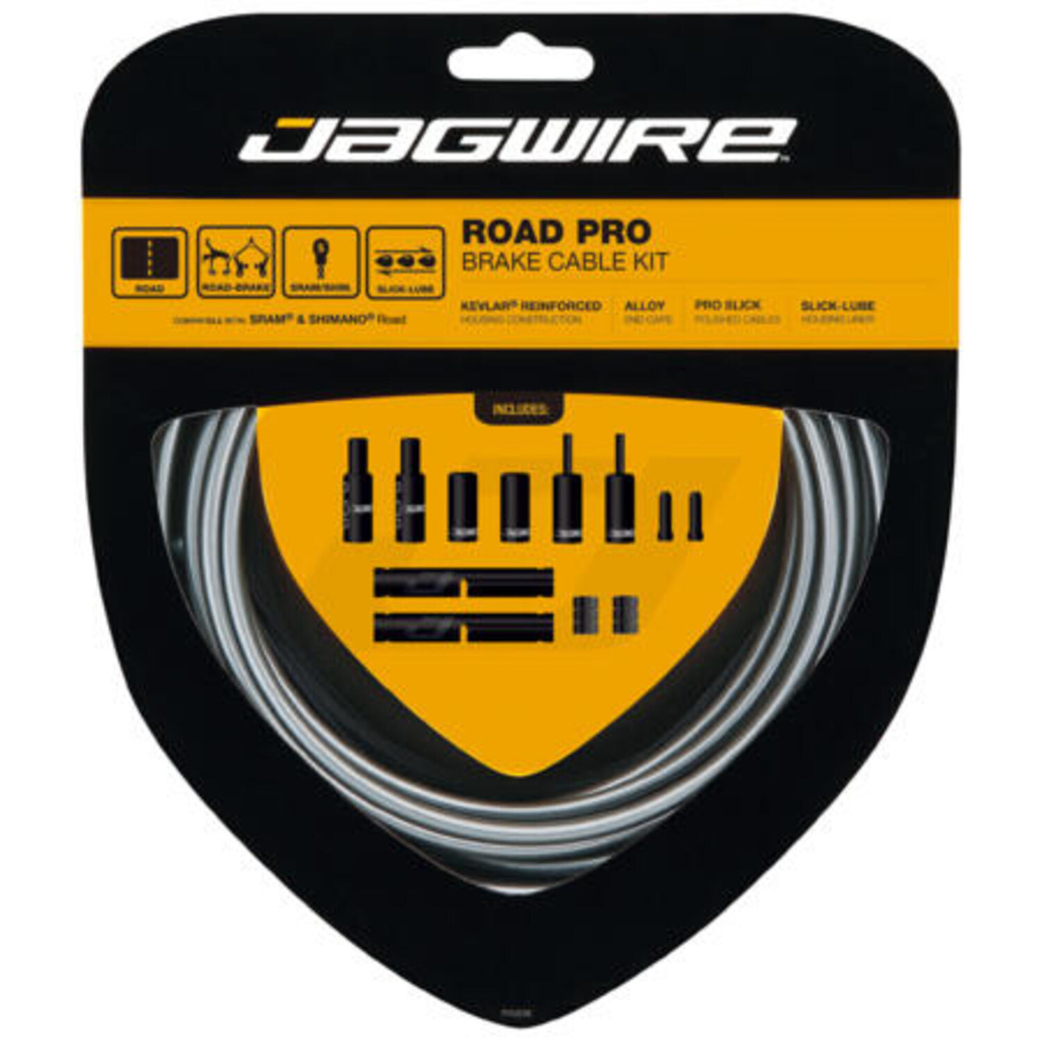 

Комплект тормозных тросов Road Pro Brake - серый JAGWIRE, серебро / серебро / серебро