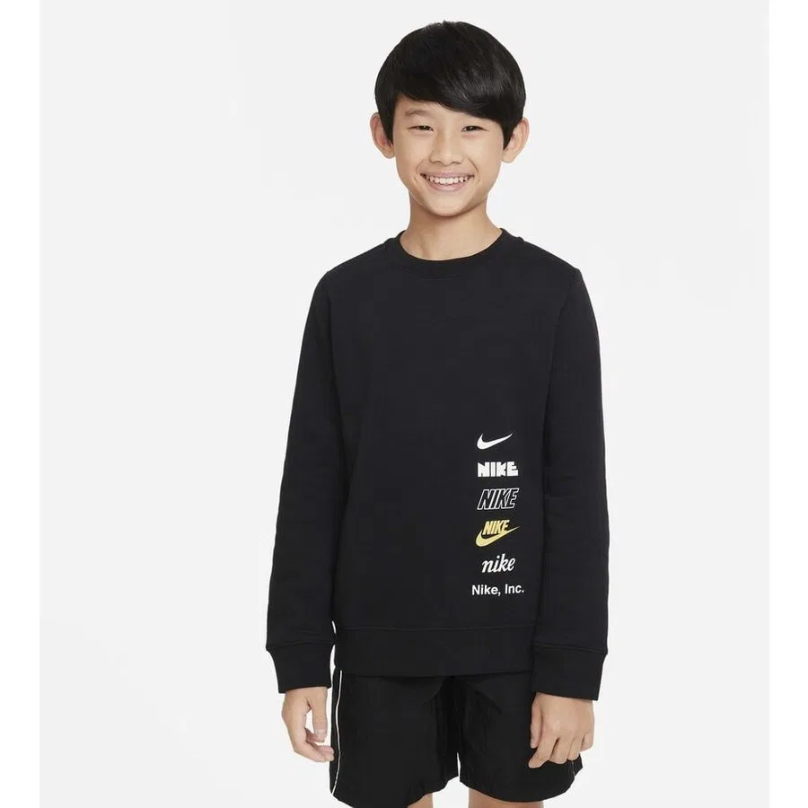 Свитшот детский с принтом Nike Sportswear Pullover, Черный