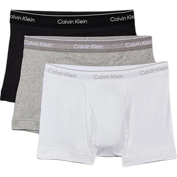 Мужские боксеры с длинным рукавом, комплект из 3 штук, Calvin Klein, Black/Gray/White