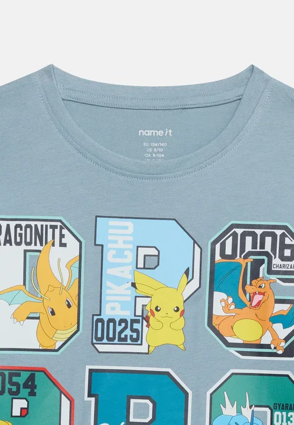 Футболка с принтом Pokemon Sky Print Name It Ashley Blue, синий — фото 4