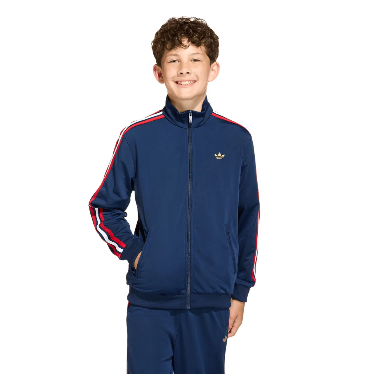 Куртка для мальчиков Firebird Loose Track Top Adidas, цвет Night Indigo/Dark Football Gold