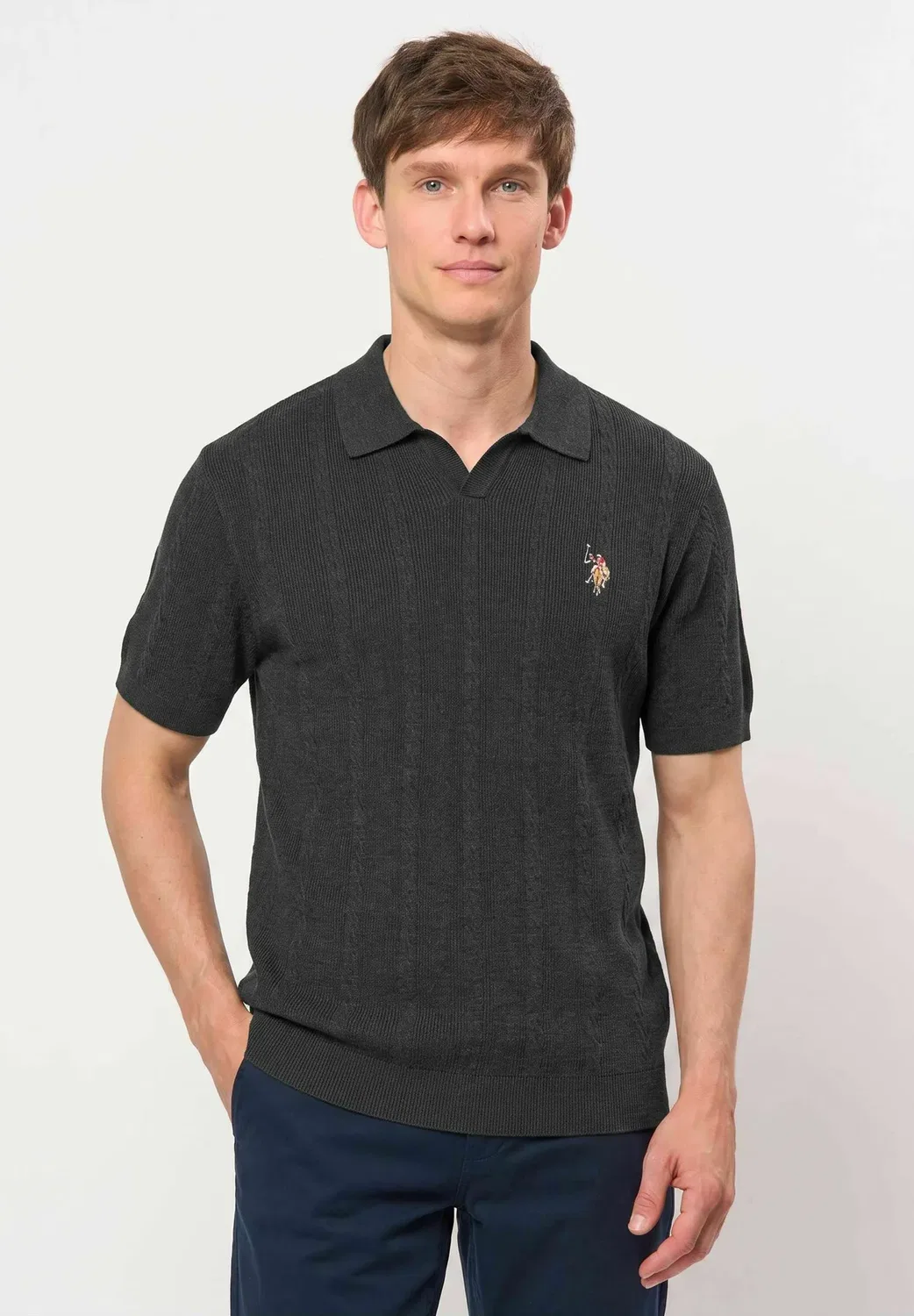 Umdiderik - рубашка поло U.S. Polo Assn., Dk Grey Me