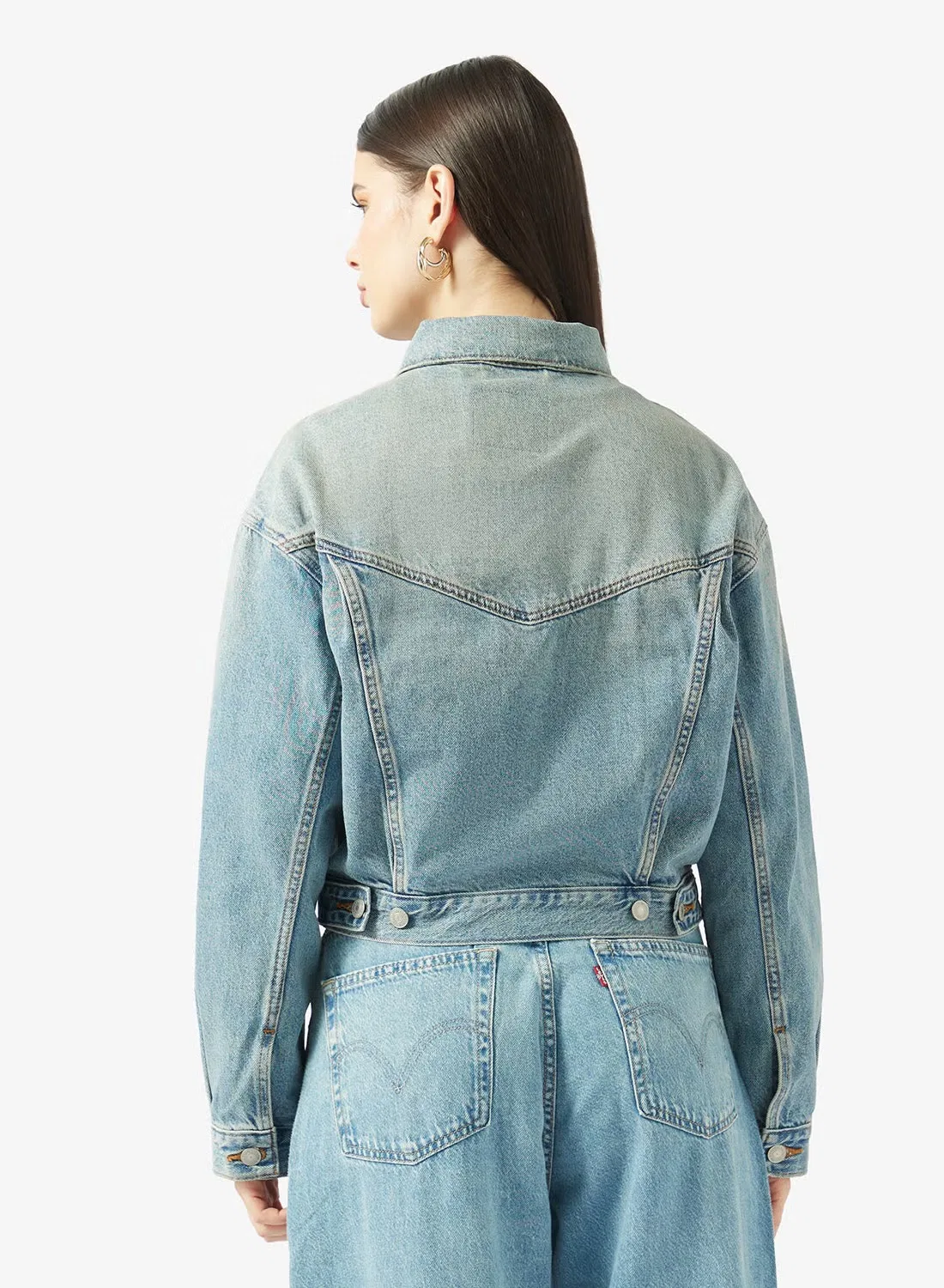 Джинсовая куртка-тракер укороченная 90S Levi'S, синий — фото 3