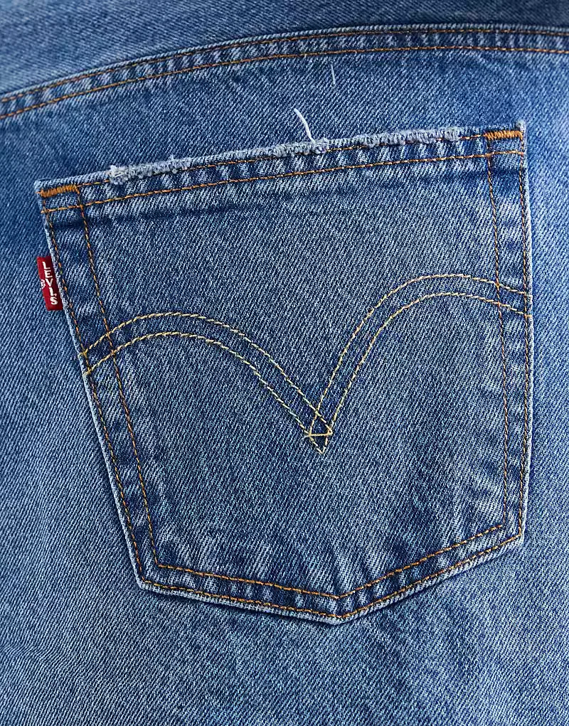 Юбка Levi's Plus Icon, средне-голубая — фото 3