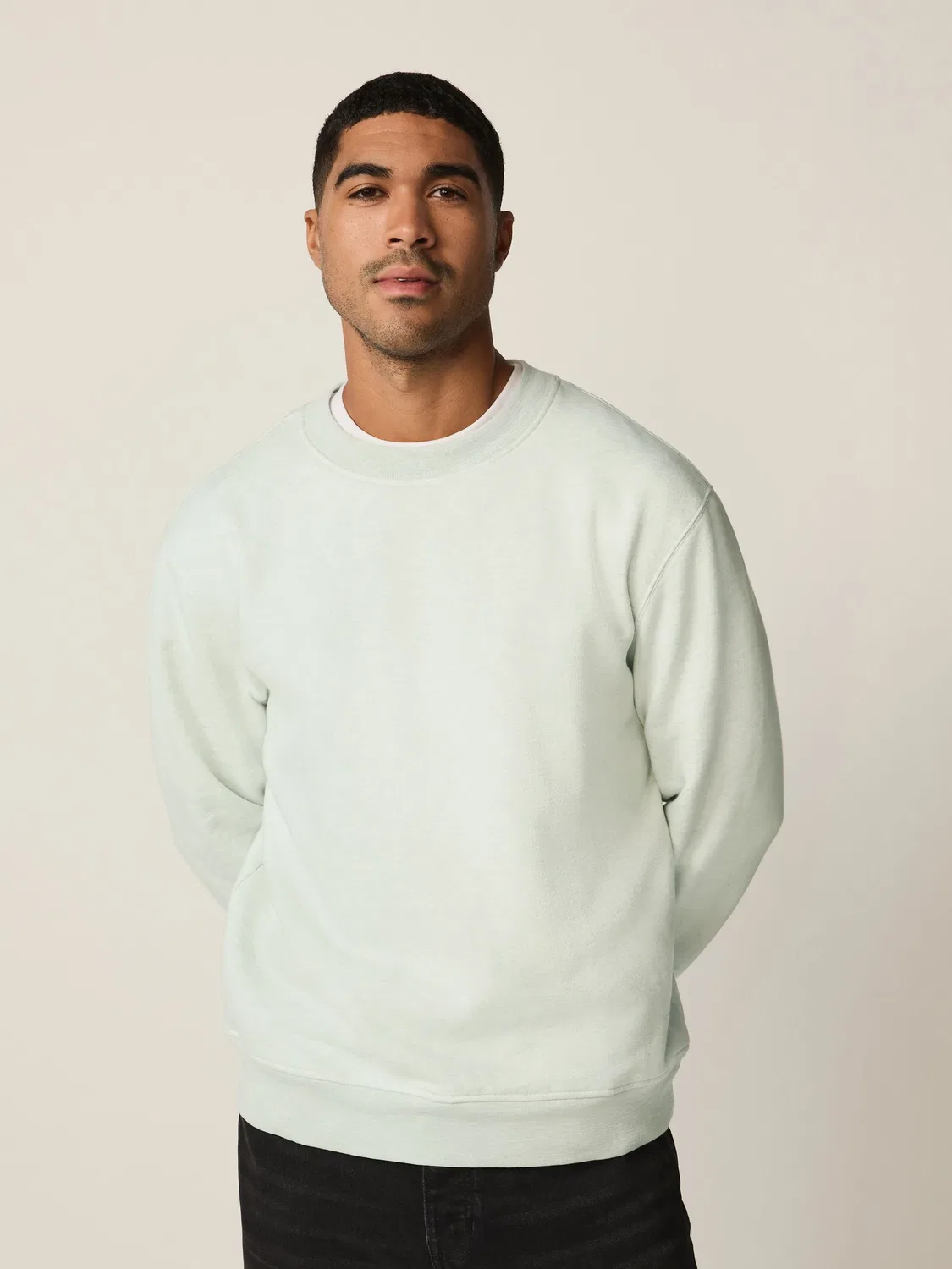 Свитшот свободного кроя, Heavyweight, Sage Green Marl Next — фото 3