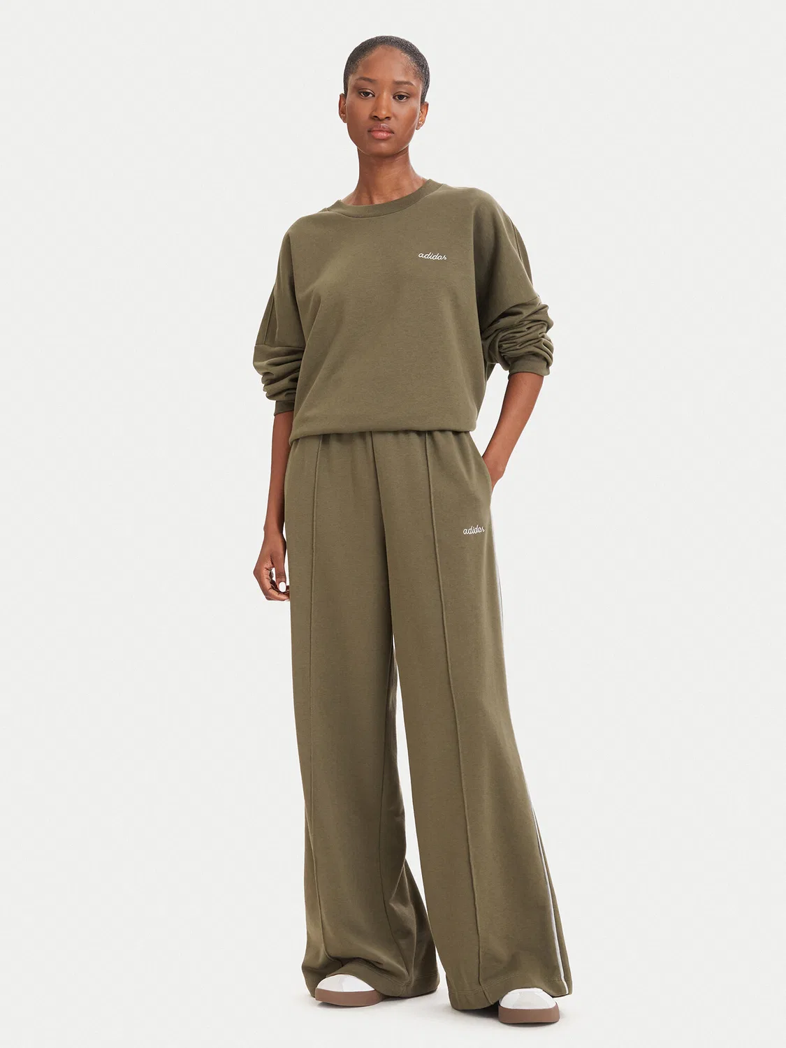 Женская толстовка стандартного кроя Seasonal Essentials Colorpop Adidas, зеленый — фото 2