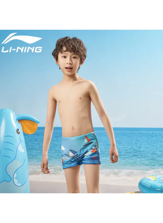 Шорты для плавания детские с мультяшным принтом 531 Li-Ning, синий