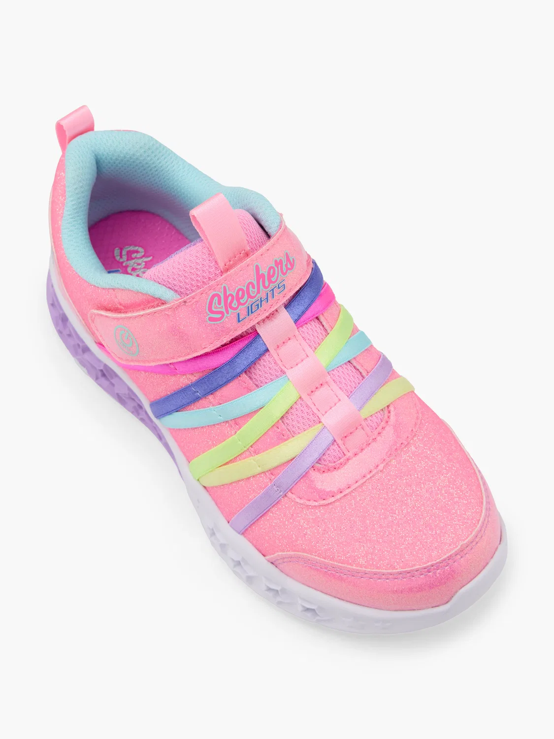 Детские кроссовки с подсветкой Skechers, розовый — фото 2