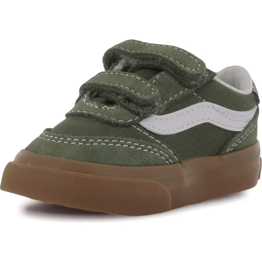 Кроссовки детские с шнуровкой Brooklyn LS V Vans, Хаки — фото 3
