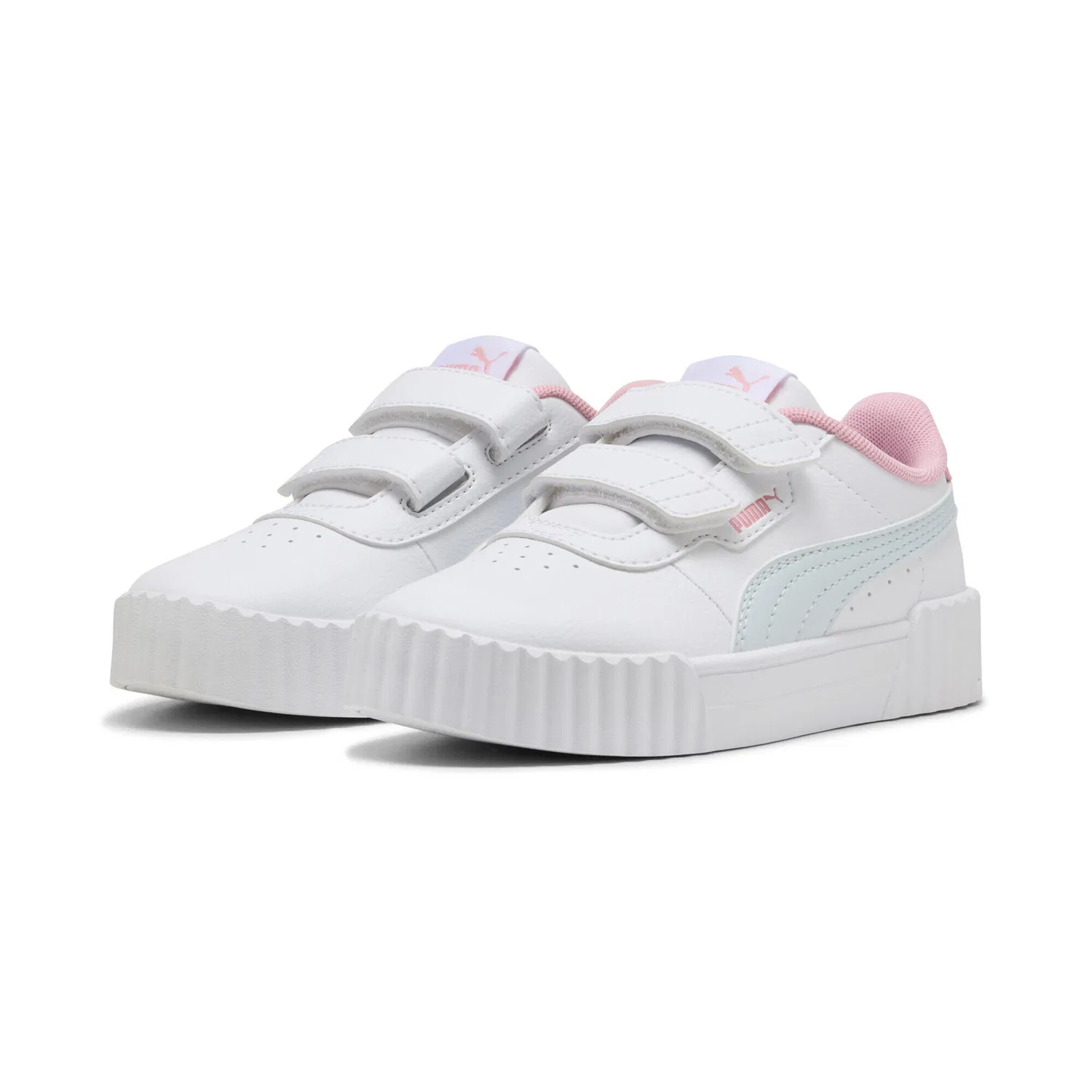 Детские кроссовки с липучками Carina 3.0 Puma, Weiss Blau