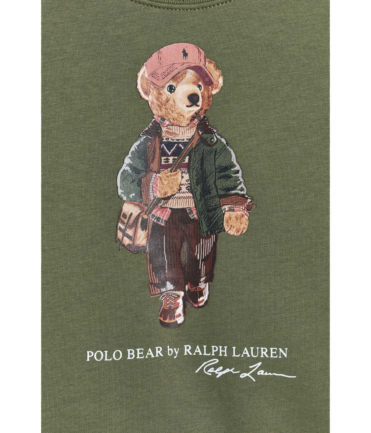 Флисовая толстовка Polo Bear (для малышей/детей младшего возраста) Polo Ralph Lauren Kids, Cruise Olive — фото 3