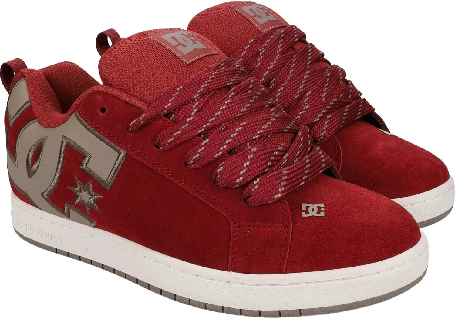 Кроссовки DC Shoes Court Graffik Se, Brick Red Warm Taupe Off White
