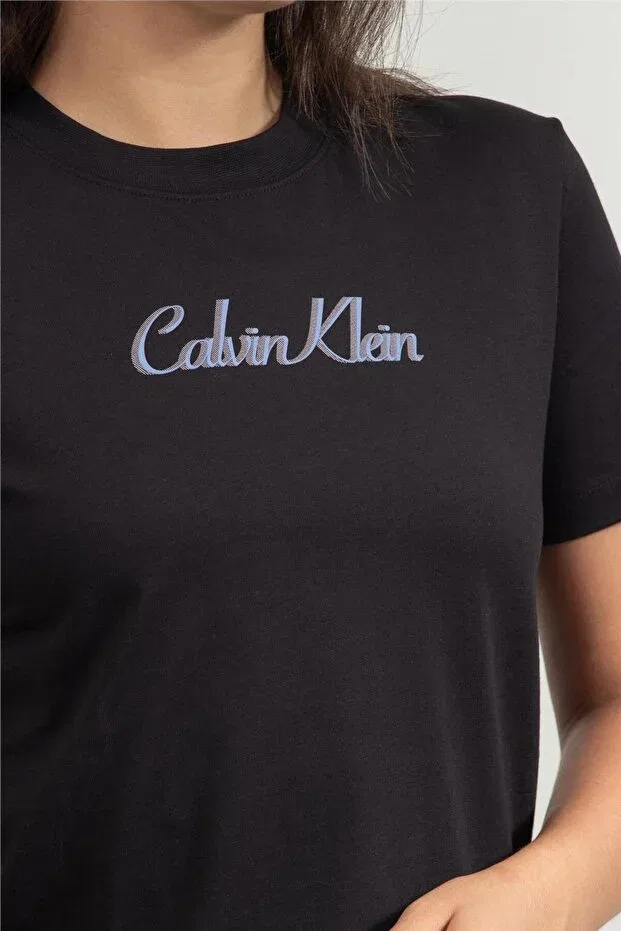 Женская футболка с круглым вырезом Calvin Klein, Black — фото 4