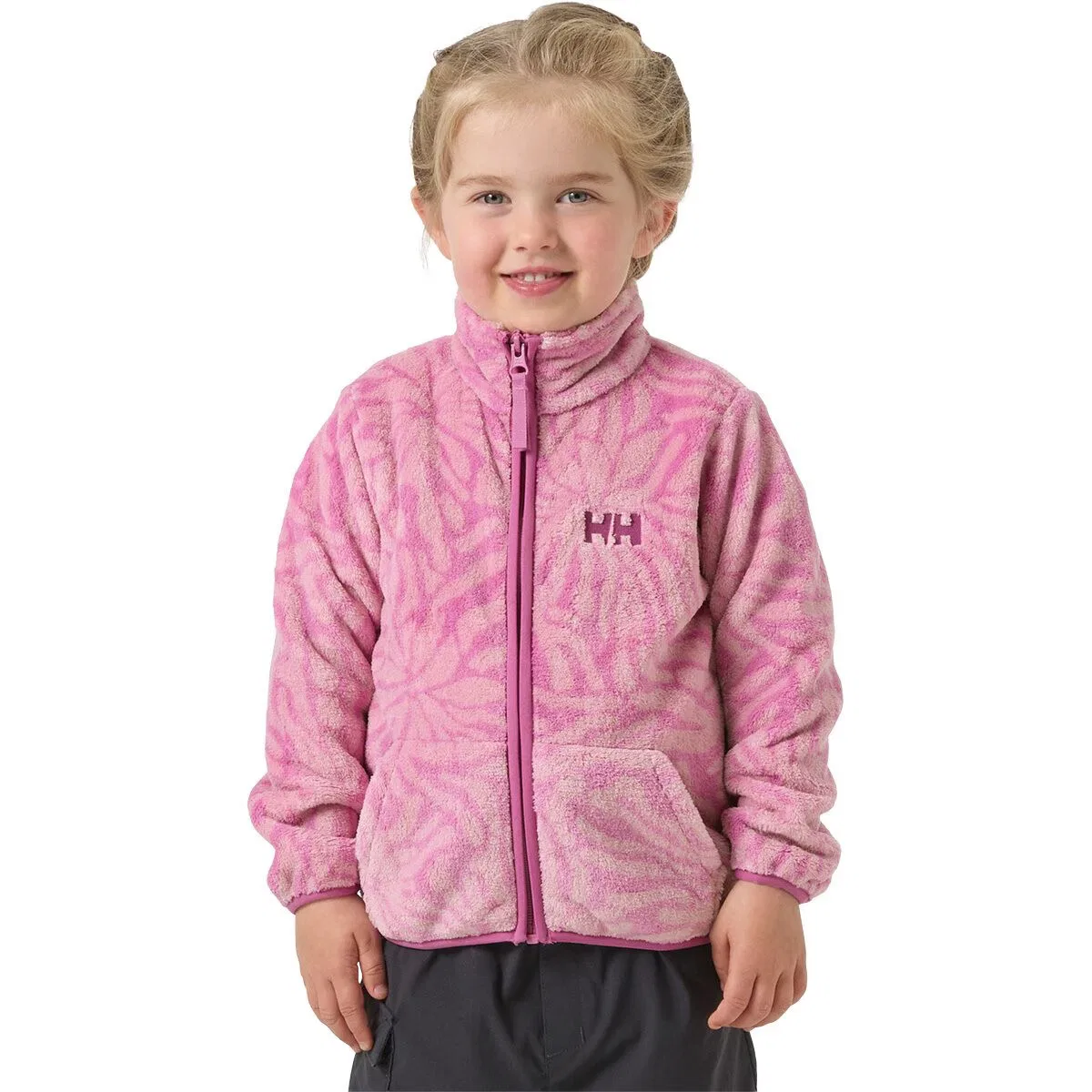 Детская флисовая куртка для девочек Chill Fleece Jacket Helly Hansen, Meta Pink Aop