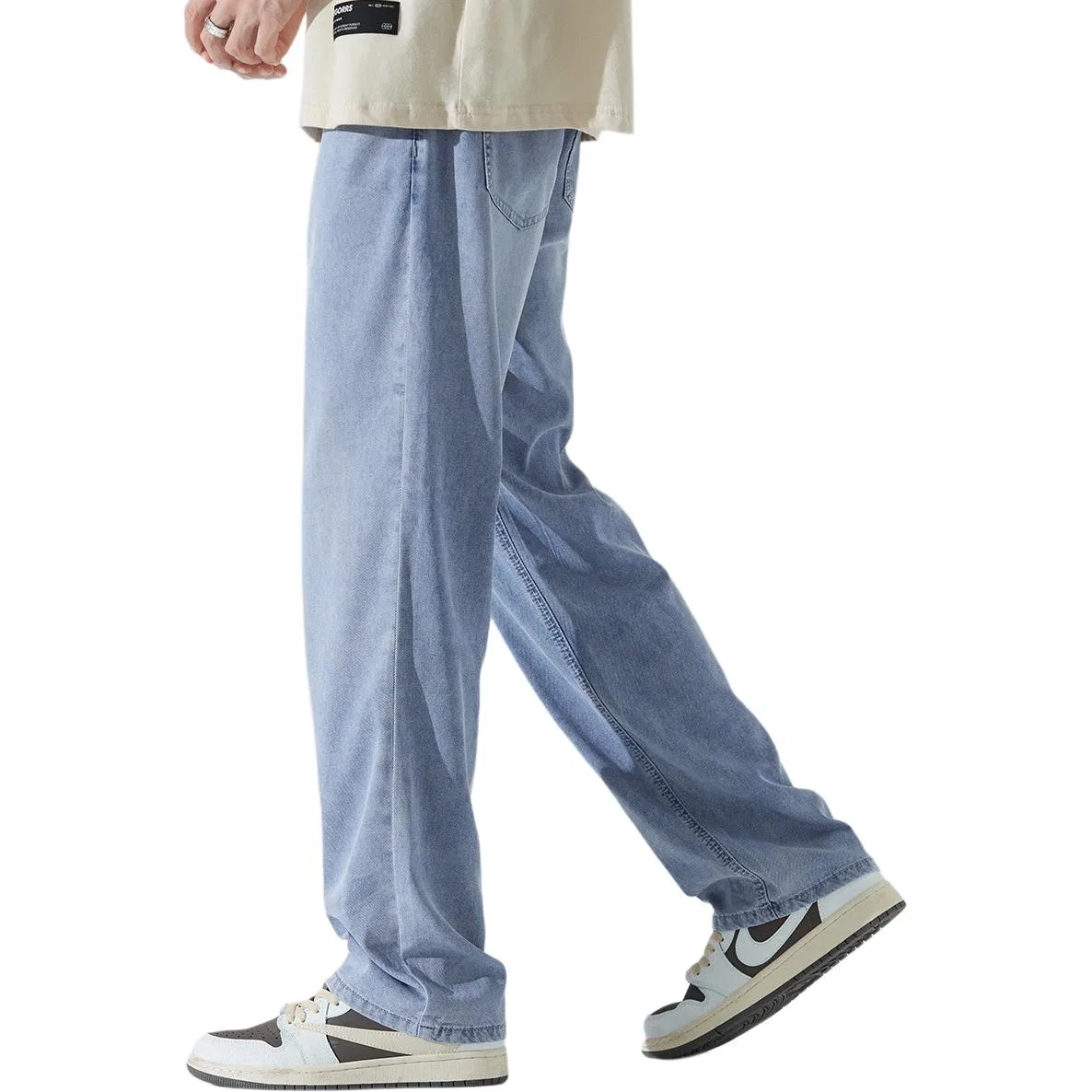 Детские джинсы свободного кроя Tonlion, Light Blue — фото 4