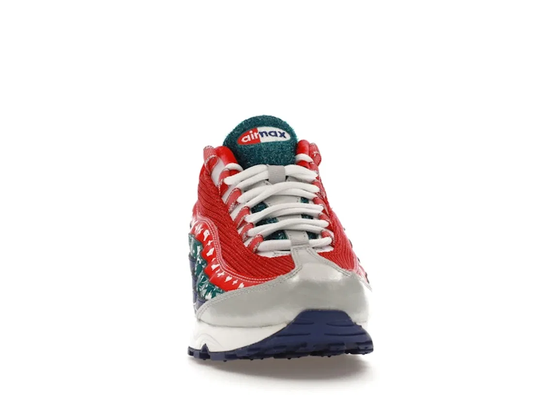 Детские кроссовки Lifestyle с рождественским принтом Nike Air Max 95 Nike, Red/White/Blue/Green — фото 2