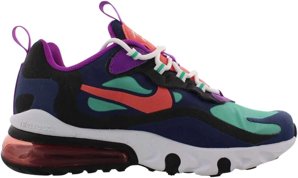 Детские кроссовки для мальчиков Air Max 270 React Nike, Blue Void Magic Ember Black Kinetic Green — фото 3