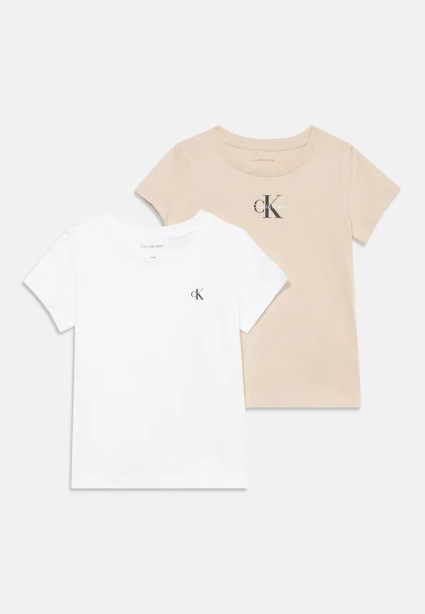 Комплект из 2 футболок - базовая футболка Calvin Klein Jeans, овсяный — фото 3