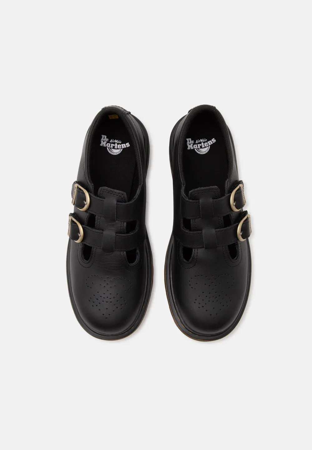 Туфли Dr. Martens 8065 унисекс без шнурков, с пряжкой, черные — фото 4